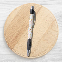 Schattigee Kleurrijke Regenbogen en Daisy Flowers Pen