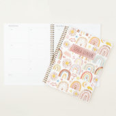 Schattigee Kleurrijke Regenbogen en Daisy Flowers  Planner (Display)