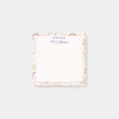 Schattigee Kleurrijke Regenbogen en Daisy Flowers  Post-it® Notes (Voorkant)