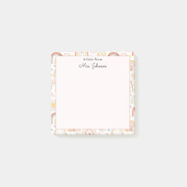 Schattigee Kleurrijke Regenbogen en Daisy Flowers Post-it® Notes