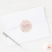 Schattigee Kleurrijke Regenbogen en Daisy Flowers Ronde Sticker (Envelop)