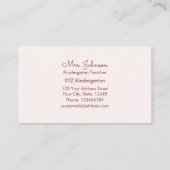 Schattigee Kleurrijke Regenbogen en Daisy Flowers  Visitekaartje (Achterkant)