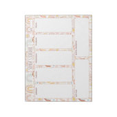 Schattigee kleurrijke regenboog Abstract weekschem Notitieblok (Linkerzijde)