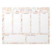 Schattigee kleurrijke regenboog Abstract weekschem Notitieblok (Voorkant)