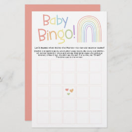 Schattigee Kleurrijke Regenboog Baby Bingo Game Fl