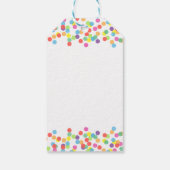 Schattigee Kleurrijke Regenboog Confetti Meisje Gi Cadeaulabel (Achterkant)