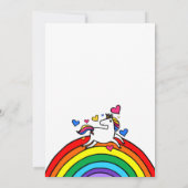 Schattigee Kleurrijke Regenboog Eenhoorn 1e Verjaa Kaart (Achterkant)