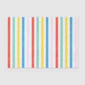 Schattigee kleurrijke regenboog gestreept verjaard tissuepapier (Voorkant)