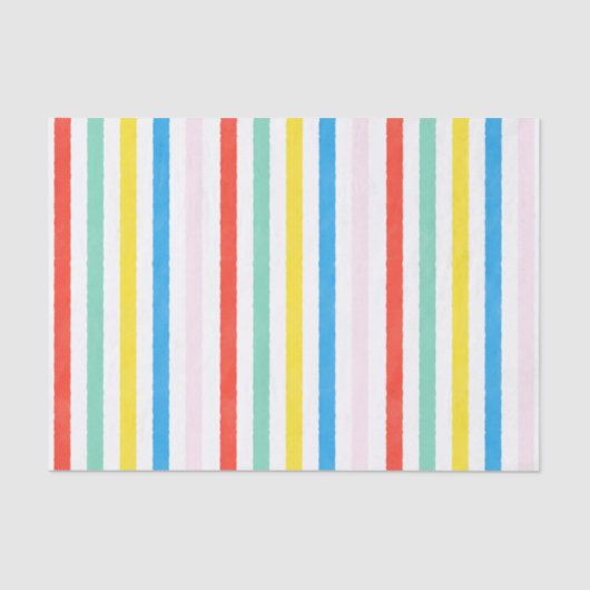 Schattigee kleurrijke regenboog gestreept verjaard tissuepapier (Voorkant)