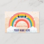 Schattigee Kleurrijke Regenboog Kinderopvang Babys Visitekaartje (Voorkant)