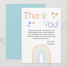 Schattigee Kleurrijke Regenboog met Harten Baby sh