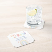 Schattigee Kleurrijke Regenboog met Harten Baby sh Kartonnen Onderzetters (Insitu)