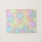 Schattigee Kleurrijke regenboog pastel Polka dot P Legpuzzel (Horizontaal)