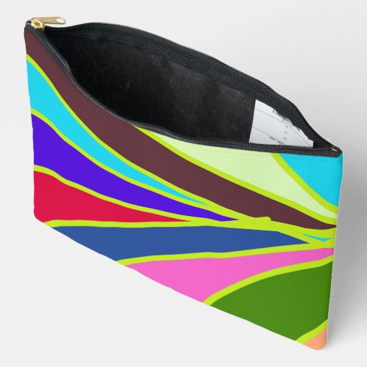 Schattigee kleurrijke regenboogstrepen klassiek pa etui (Open)