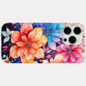 Schattigee kleurrijke retro bloemenkunst Case-Mate iPhone case (Achterkant (horizontaal))