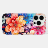 Schattigee kleurrijke retro bloemenkunst Case-Mate iPhone case (Achterkant (horizontaal))