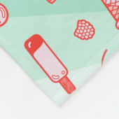 Schattigee kleurrijke retro gepersonaliseerde ijsj fleece deken (Hoek)