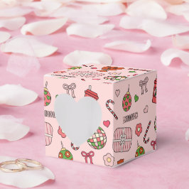 Schattigee kleurrijke retro roze bedankdoosjes