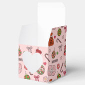 Schattigee kleurrijke retro roze bedankdoosjes (Geopend)