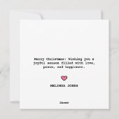 Schattigee kleurrijke retro sterrenhemel vrolijke feestdagenkaart (Achterkant)