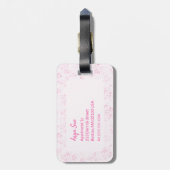 Schattigee kleurrijke romantische kerstversiering bagagelabel (Achterkant verticaal)