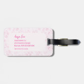 Schattigee kleurrijke romantische kerstversiering bagagelabel (Achterkant horizontaal)