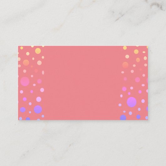 Schattigee Kleurrijke Roze Dot Patroon Luier Raffl Informatiekaartje (Achterkant)