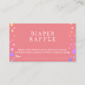 Schattigee Kleurrijke Roze Dot Patroon Luier Raffl Informatiekaartje (Voorkant)