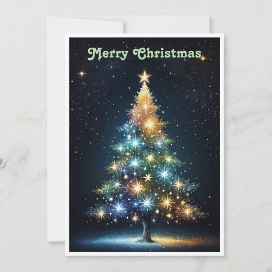 Schattigee kleurrijke  rustieke vrolijke kerst feestdagenkaart (Voorkant)