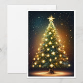 Schattigee kleurrijke  rustieke vrolijke kerst feestdagenkaart (Voorkant / Achterkant)