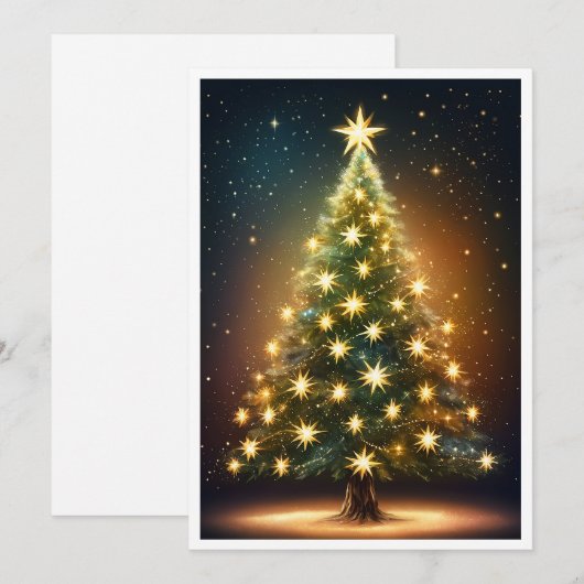 Schattigee kleurrijke  rustieke vrolijke kerst feestdagenkaart (Voorkant / Achterkant)