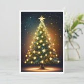 Schattigee kleurrijke  rustieke vrolijke kerst feestdagenkaart (Staand voorkant)