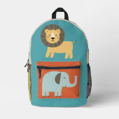 Schattigee kleurrijke Safari Dieren Print Cut Sew  Bedrukte Rugzak (Voorkant)