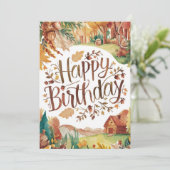 Schattigee kleurrijke seizoen Herfst Herfst Happy  Kaart (Staand voorkant)