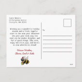 Schattigee Kleurrijke Seizoenen Tweetings Bird Pun Feestdagenkaart (Achterkant)