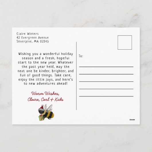 Schattigee Kleurrijke Seizoenen Tweetings Bird Pun Feestdagenkaart (Achterkant)