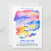 Schattigee kleurrijke Sky Cloud Nine Rainbow Water Kaart (Voorkant)