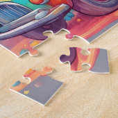 Schattigee Kleurrijke Speelgoed Car Legpuzzel (Zijkant)