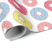 Schattigee kleurrijke sprinkles donuts cadeaupapier (Rol Hoek)