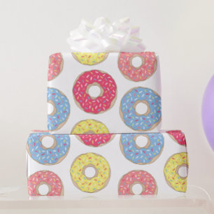 Schattigee kleurrijke sprinkles donuts cadeaupapier