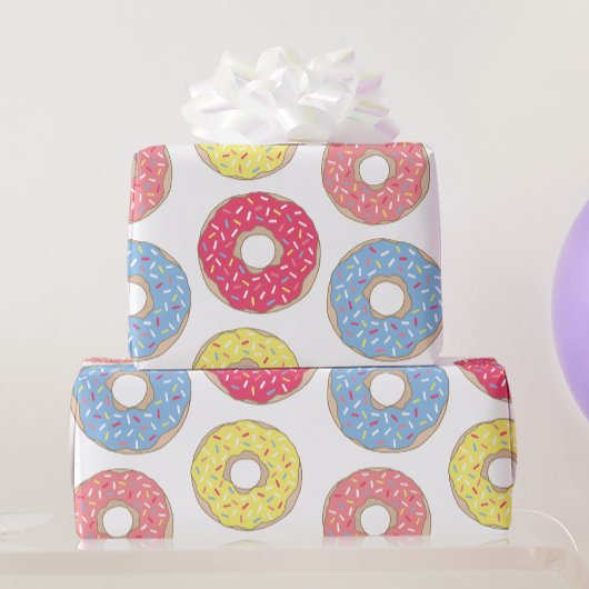 Schattigee kleurrijke sprinkles donuts cadeaupapier