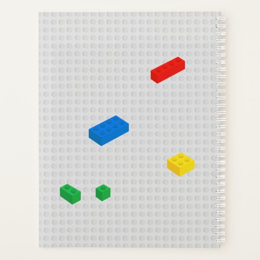 Schattigee kleurrijke stenen bouwstenen Kinder ler Planner (Achterkant)