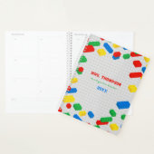 Schattigee kleurrijke stenen bouwstenen Kinder ler Planner (Display)