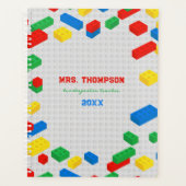 Schattigee kleurrijke stenen bouwstenen Kinder ler Planner (Voorkant)