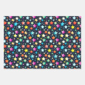 Schattigee kleurrijke sterpatroon partij inpakpapier vel (Voorkant 2)