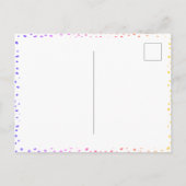 Schattigee kleurrijke Stippen Girly Foto Verjaarda Briefkaart (Achterkant)