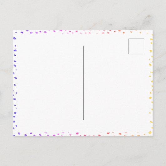 Schattigee kleurrijke Stippen Girly Foto Verjaarda Briefkaart (Achterkant)