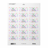 Schattigee kleurrijke Stippen retourneren adreslab Etiket (Full Sheet)