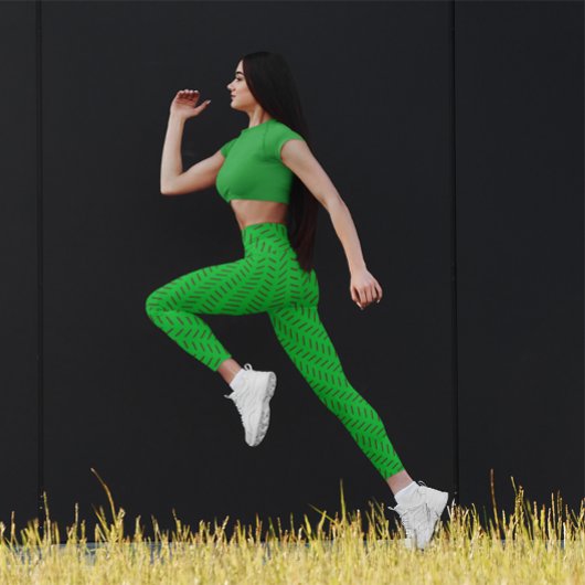 Schattigee Kleurrijke Streep Chevron Workout Groen Leggings