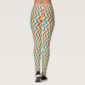 Schattigee Kleurrijke Streep Chevron Workout Leggings (Achterkant)